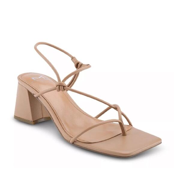 MARC FISHER LTD Chiara Strappy Block Heel Sandal in Nude - Picture 1 of 12